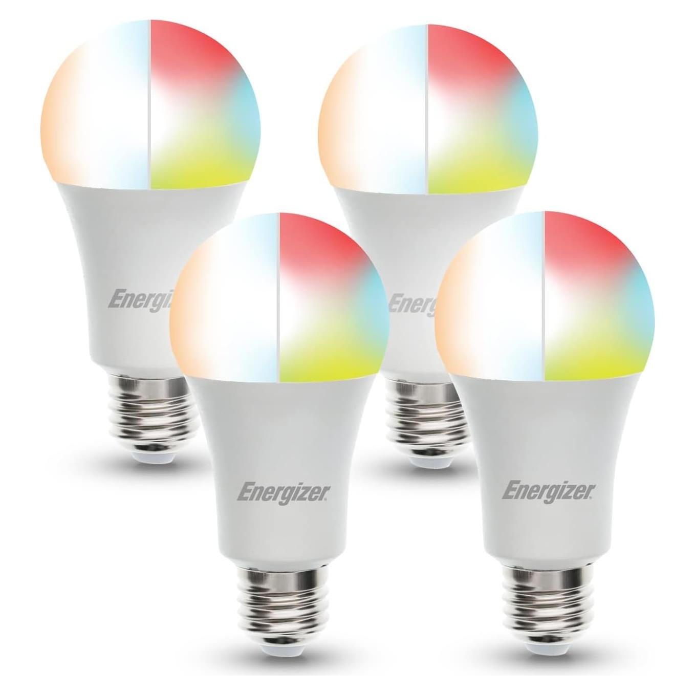 Bombilla LED Inteligente Energizer Connect A19 RGB - Paquete de 4