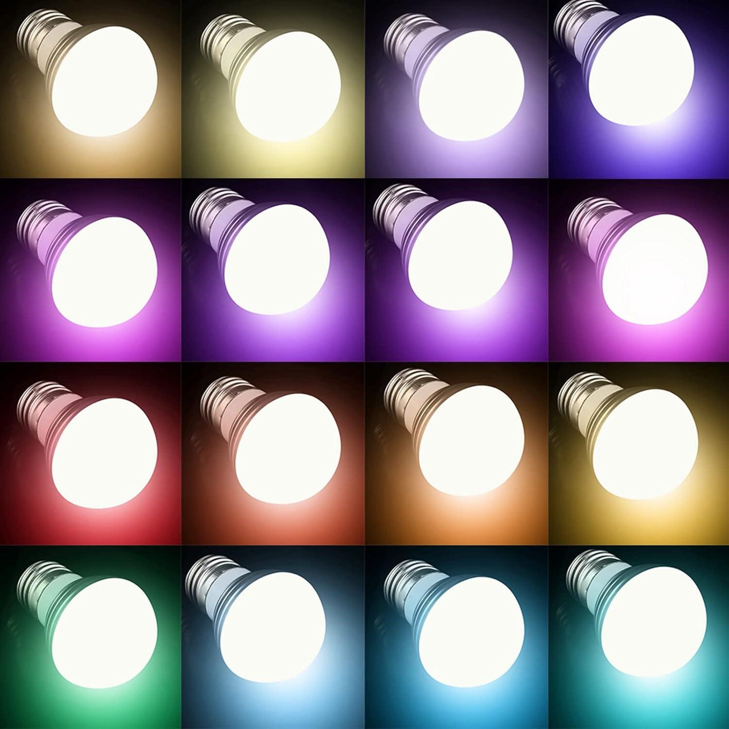 Bombilla LED E27 RGBW 3W Regulable con Control Remoto