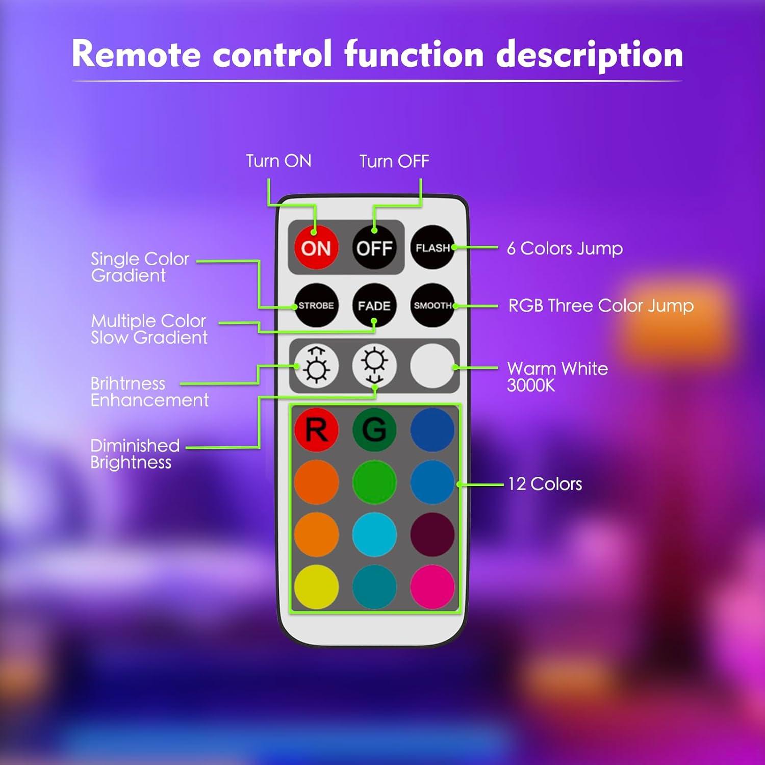 Bombillas LED G9 RGB Regulables 2W 250LM Control Remoto - Paquete de 2