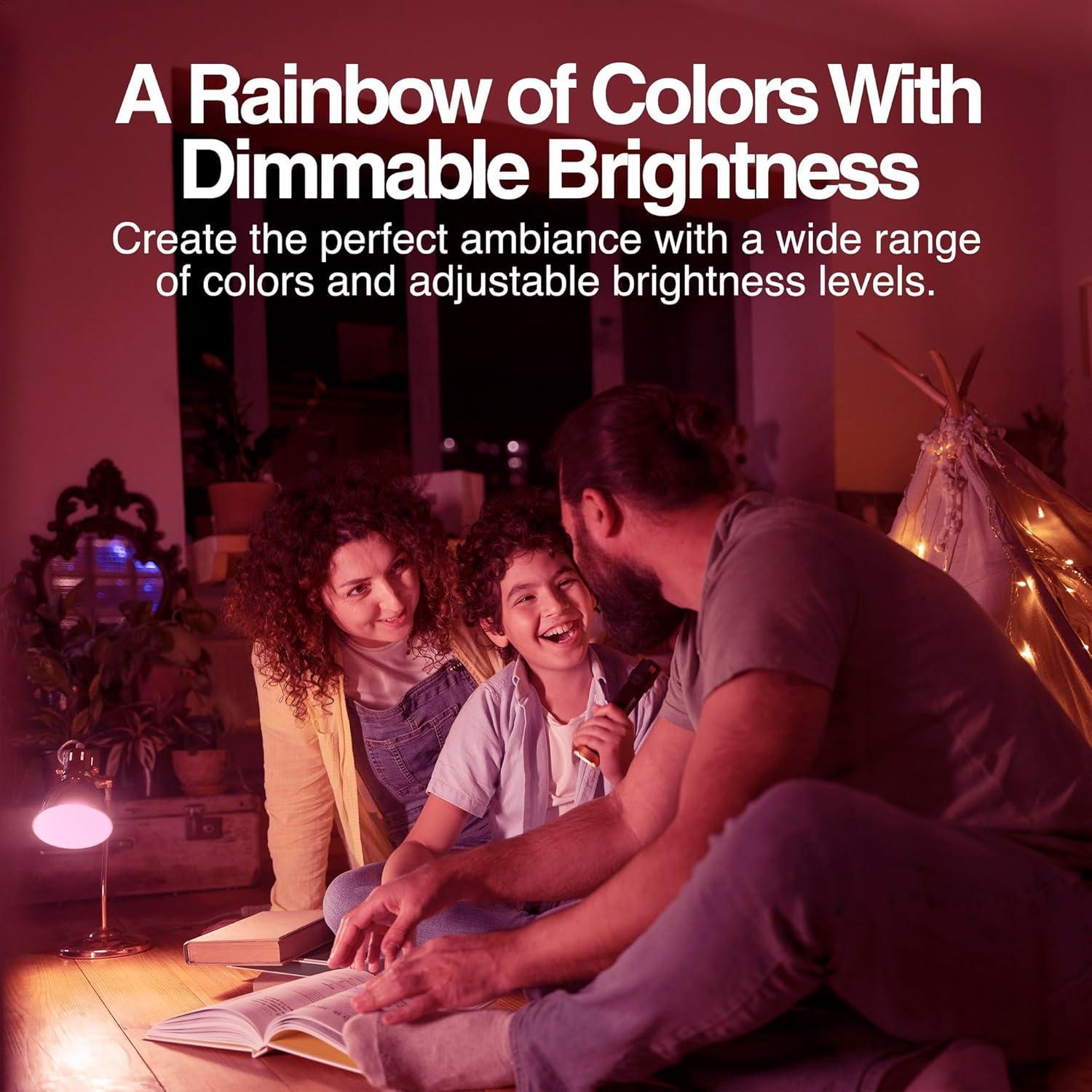 Bombilla Inteligente Wi-Fi Intermatic ABRA A19 RGB 800 Lúmenes - 4 Paquete