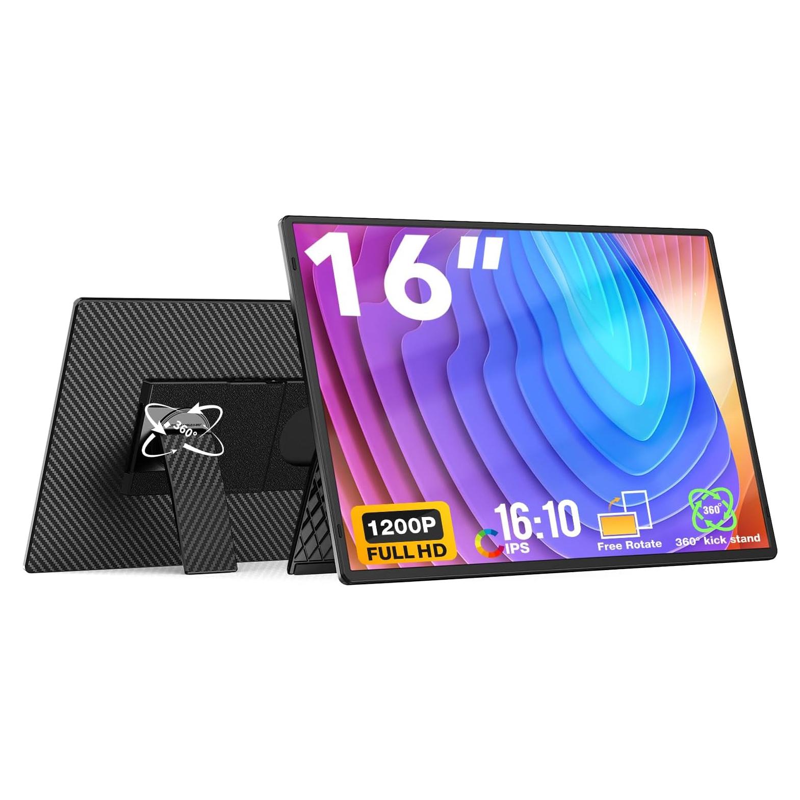 Monitor Portátil FLYTOCCA N3 16" FHD 1920x1200 Rotatorio