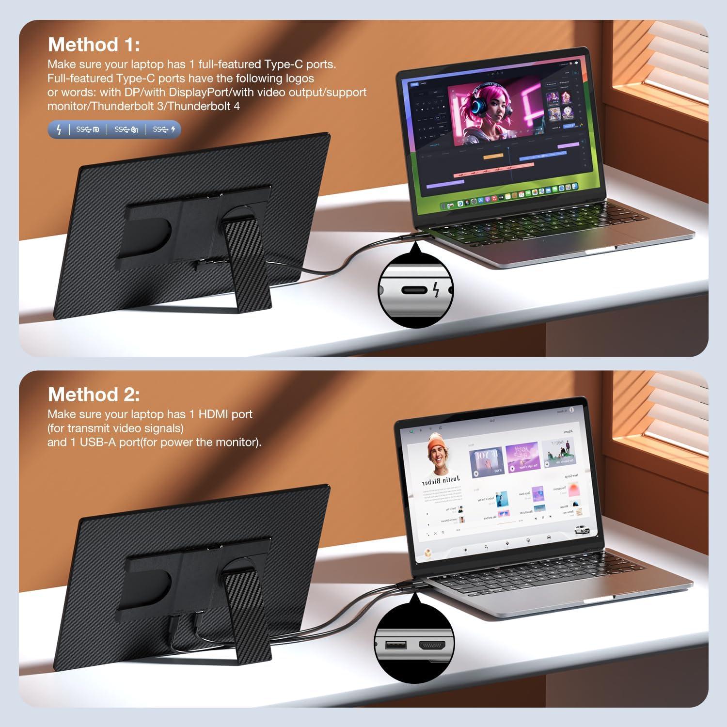 Monitor Portátil FLYTOCCA N3 16" FHD 1920x1200 Rotatorio