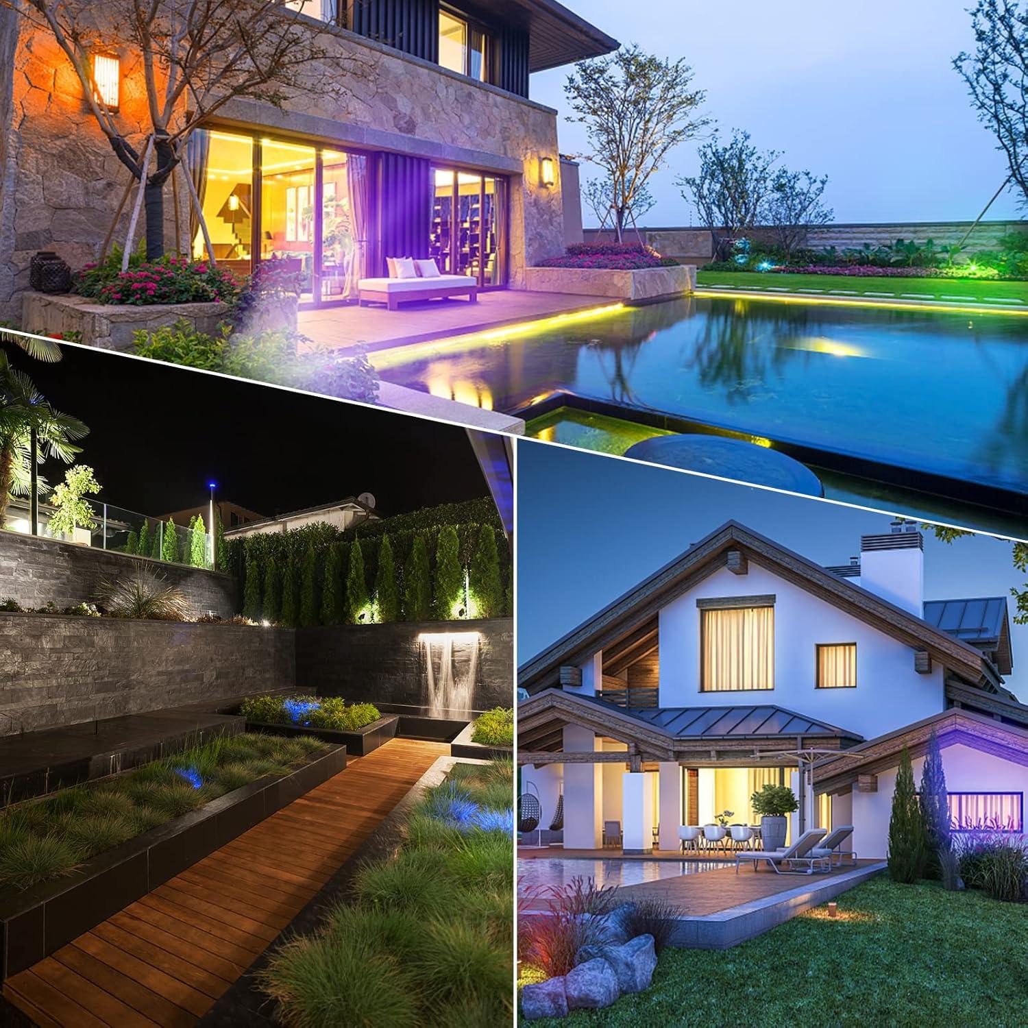 Luces de Pozo RGBW EAGLOD 10W 8 Paquete para Jardín