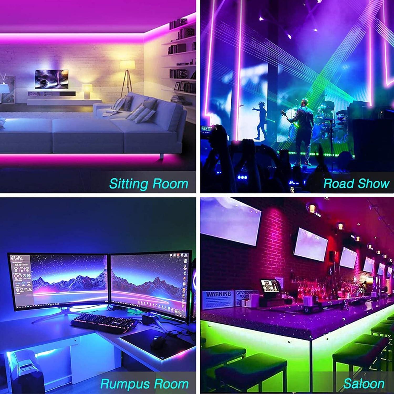 Tira LED COB RGB 12V 3m AXMOTUT con control APP y música