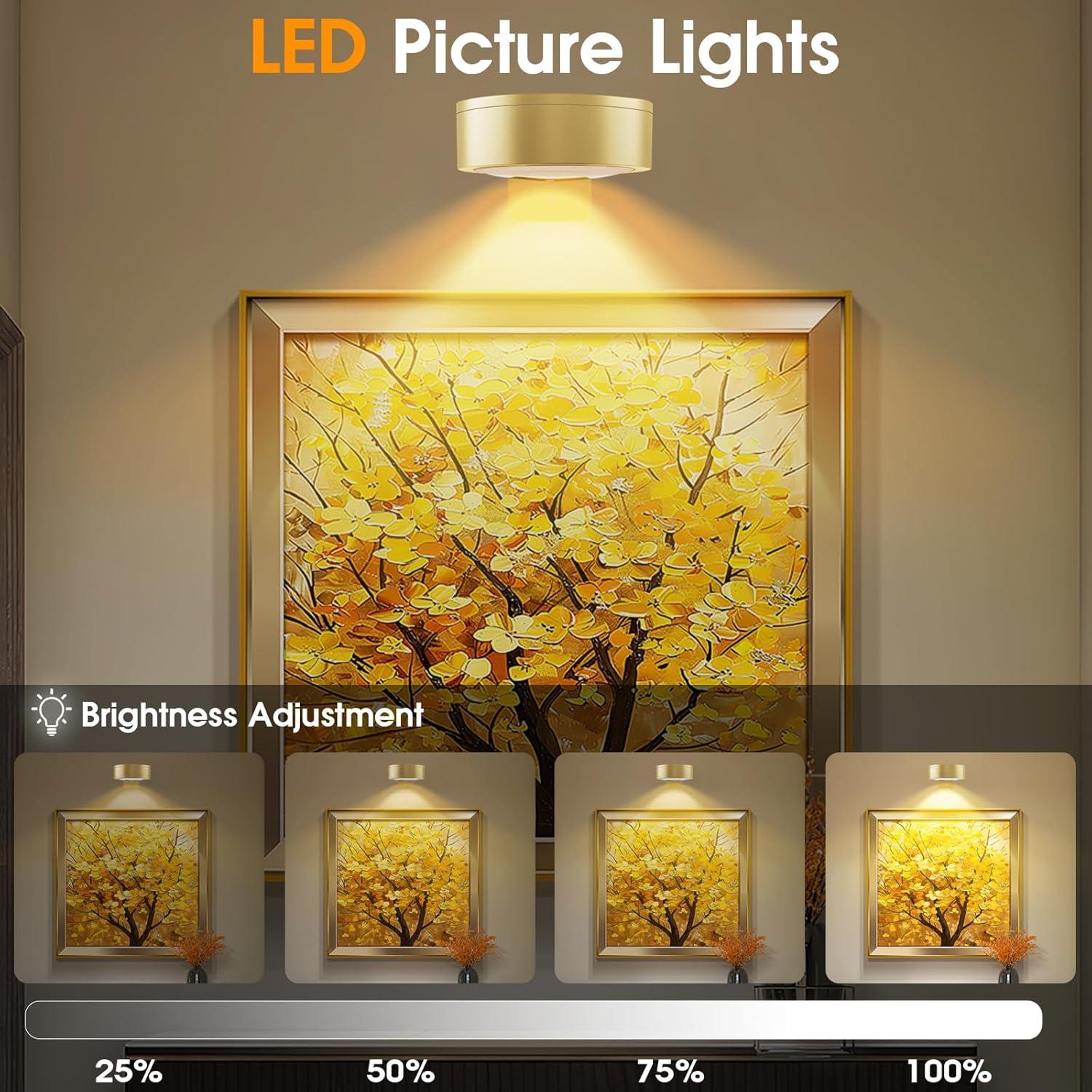 Luz LED de Exhibición de Arte SIXDEFLY RGB Recargable 3 Pzas