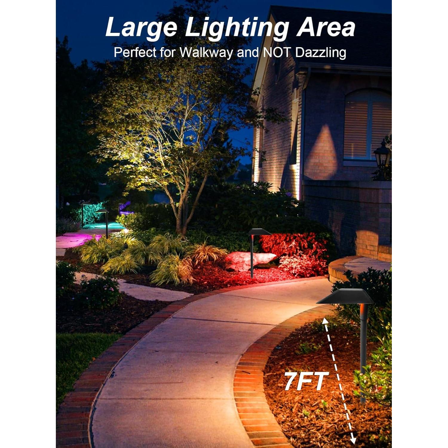 Luces de Camino RGBW DOREIO 5W 12 Paquete IP66 Jardín