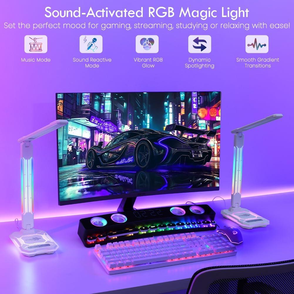 Lámpara de Escritorio RGB SMARTERIOR G2D con Carga Inalámbrica