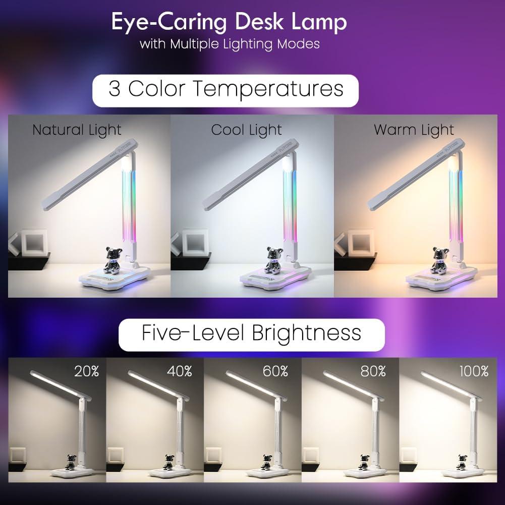 Lámpara de Escritorio RGB SMARTERIOR G2D con Carga Inalámbrica