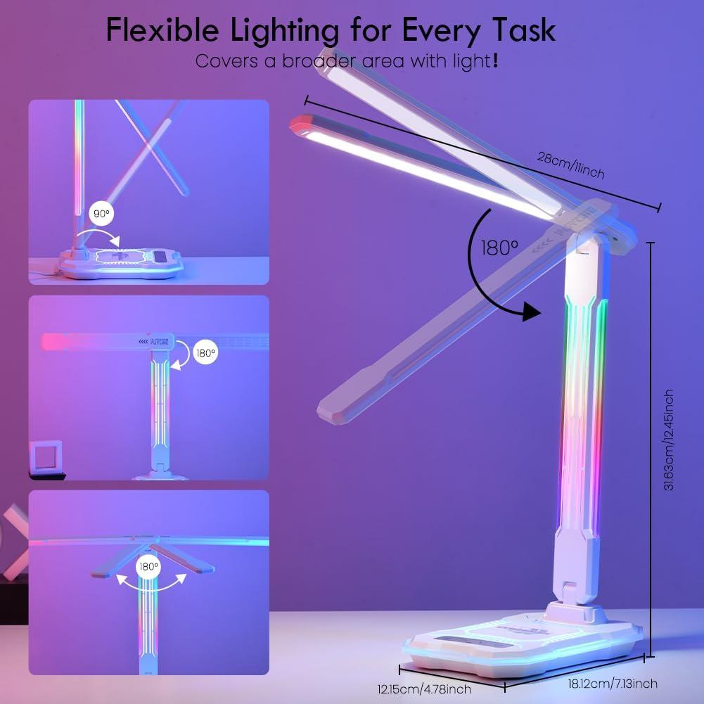 Lámpara de Escritorio RGB SMARTERIOR G2D con Carga Inalámbrica