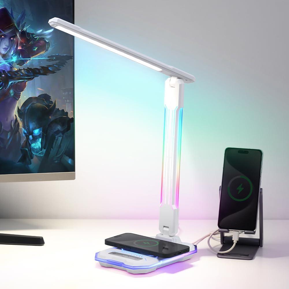 Lámpara de Escritorio RGB SMARTERIOR G2D con Carga Inalámbrica