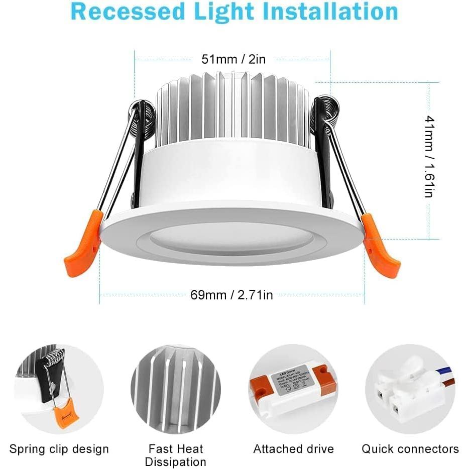 Downlight LED empotrado inShareplus 5W WiFi regulable 2700-6500K