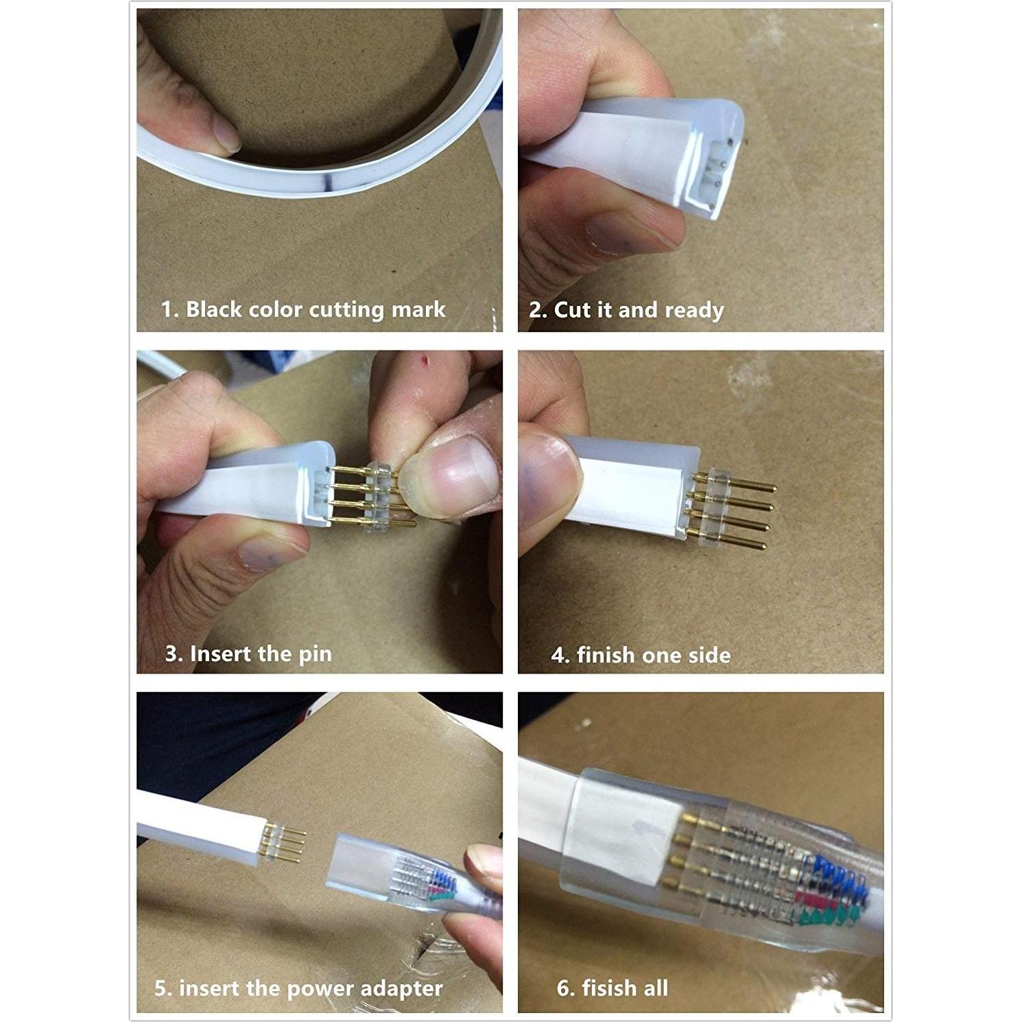 Tira de Luz LED Neón RGB KERTME 20m Impermeable Control Remoto