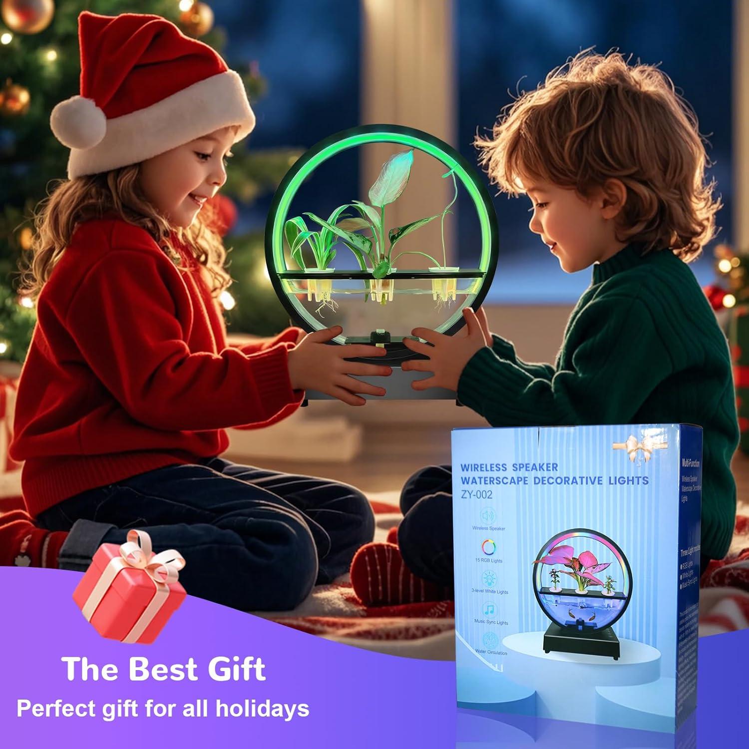 Lámpara de Mesa LED RGB Eoako con Altavoz Bluetooth y Soporte para Plantas