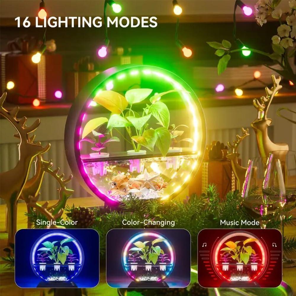 Lámpara de Mesa LED RGB Eoako con Altavoz Bluetooth y Soporte para Plantas