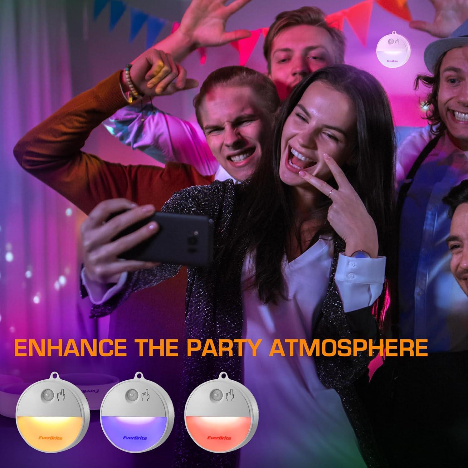 Luz Nocturna LED EverBrite con Sensor de Movimiento RGB - 6 Pzs