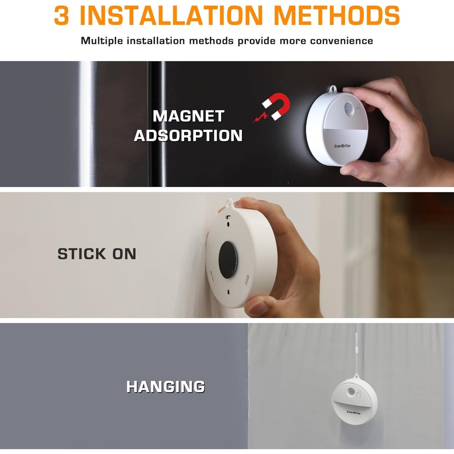 Luz Nocturna LED EverBrite con Sensor de Movimiento RGB - 6 Pzs