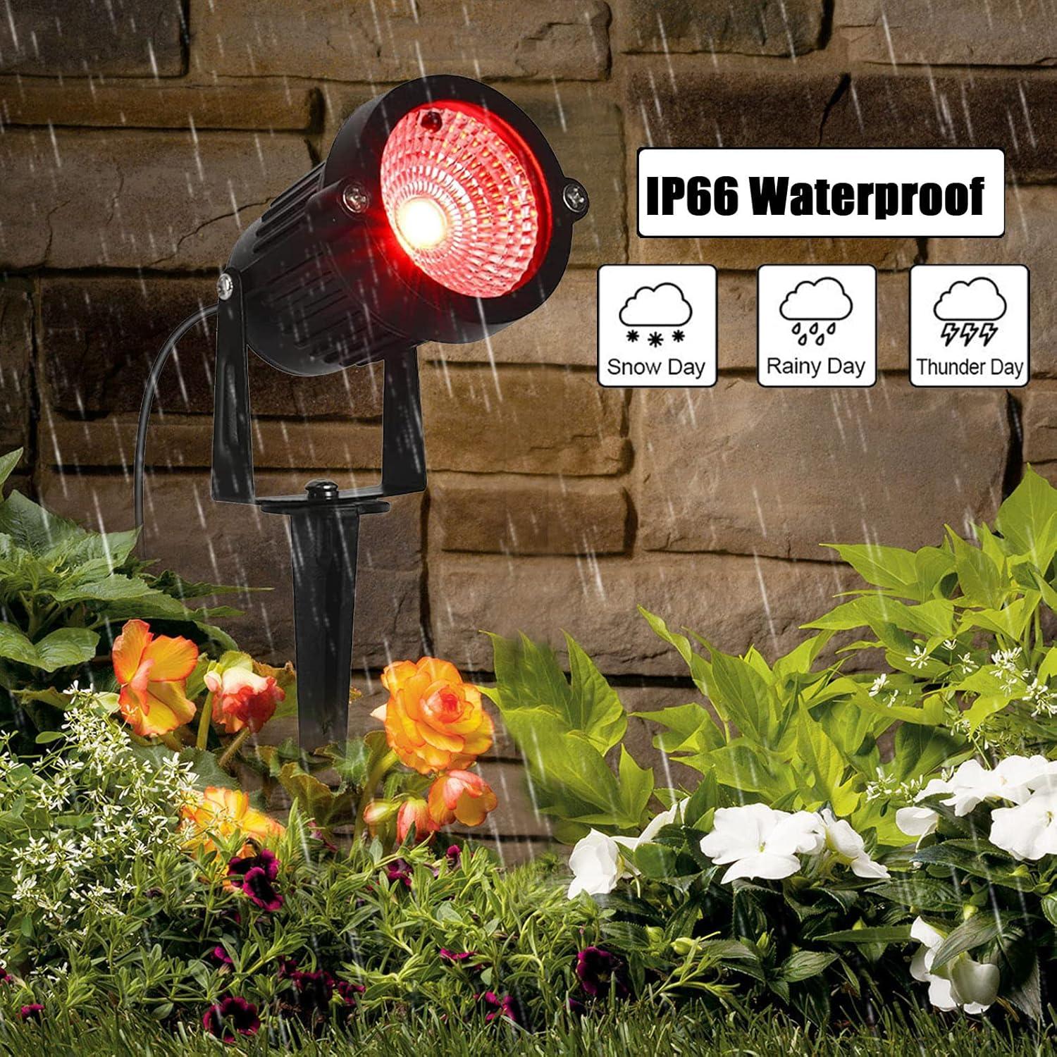 Luces LED RGB para Jardín AHSELLUS 8P 5W IP66 Control Remoto
