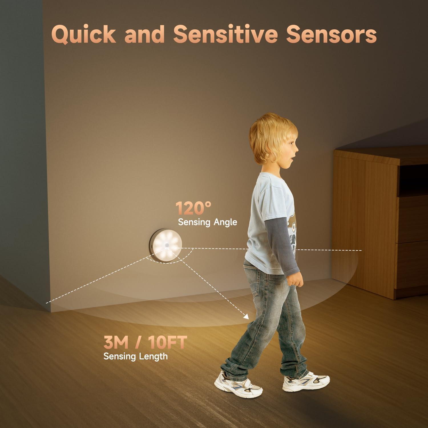 Luces LED Bajo Gabinete Electight con Sensor de Movimiento 1000mAh