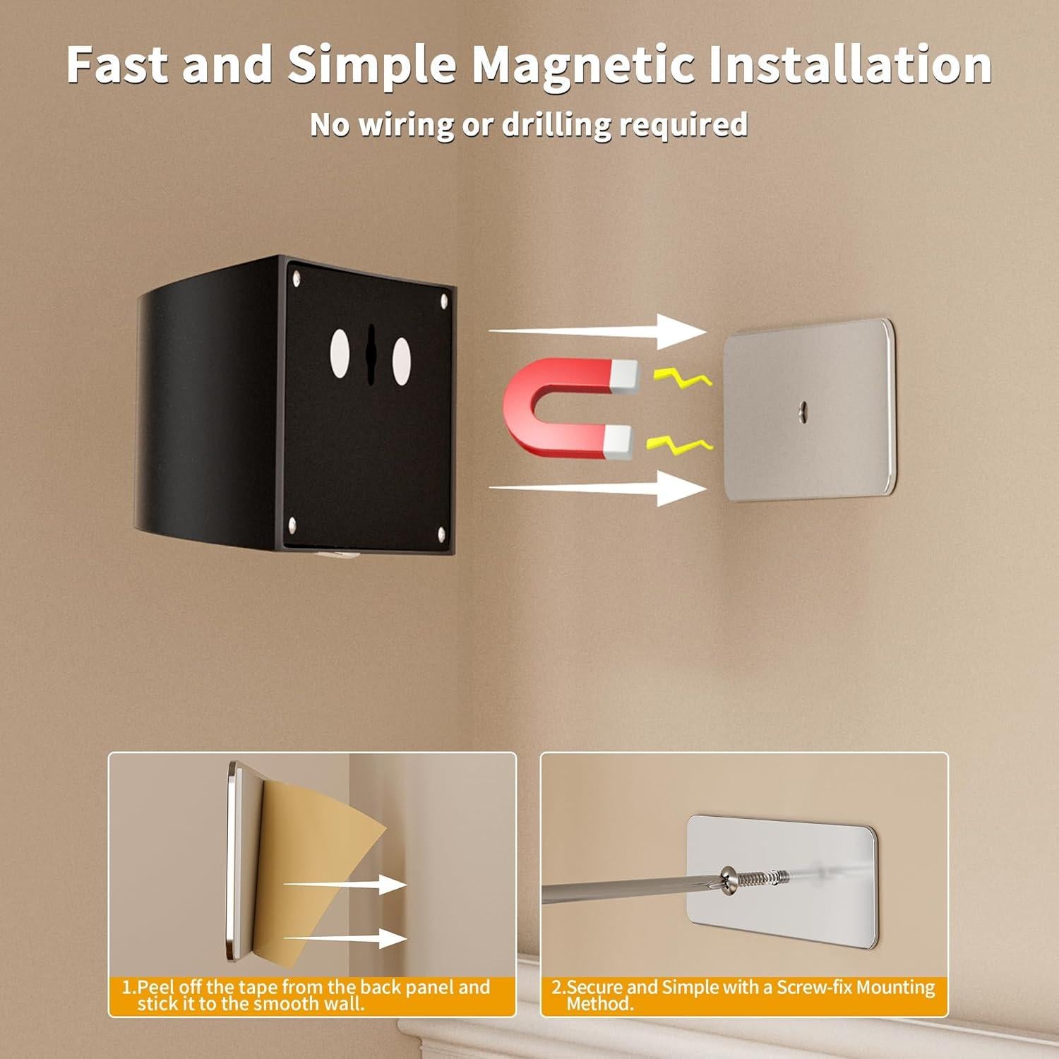 Juego de 2 Apliques de Pared LED CAMCLIM Inalámbricos RGB