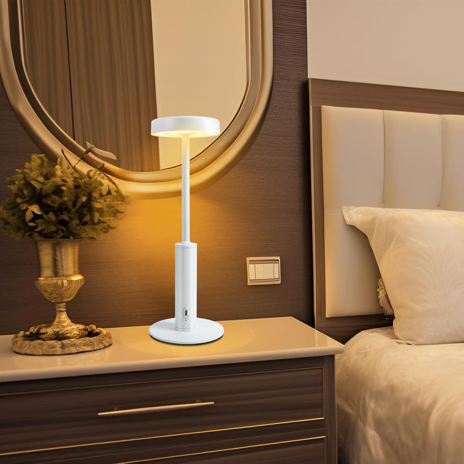 Paquete de 2 Lámparas de Mesa Inalámbricas Recargables Wowag