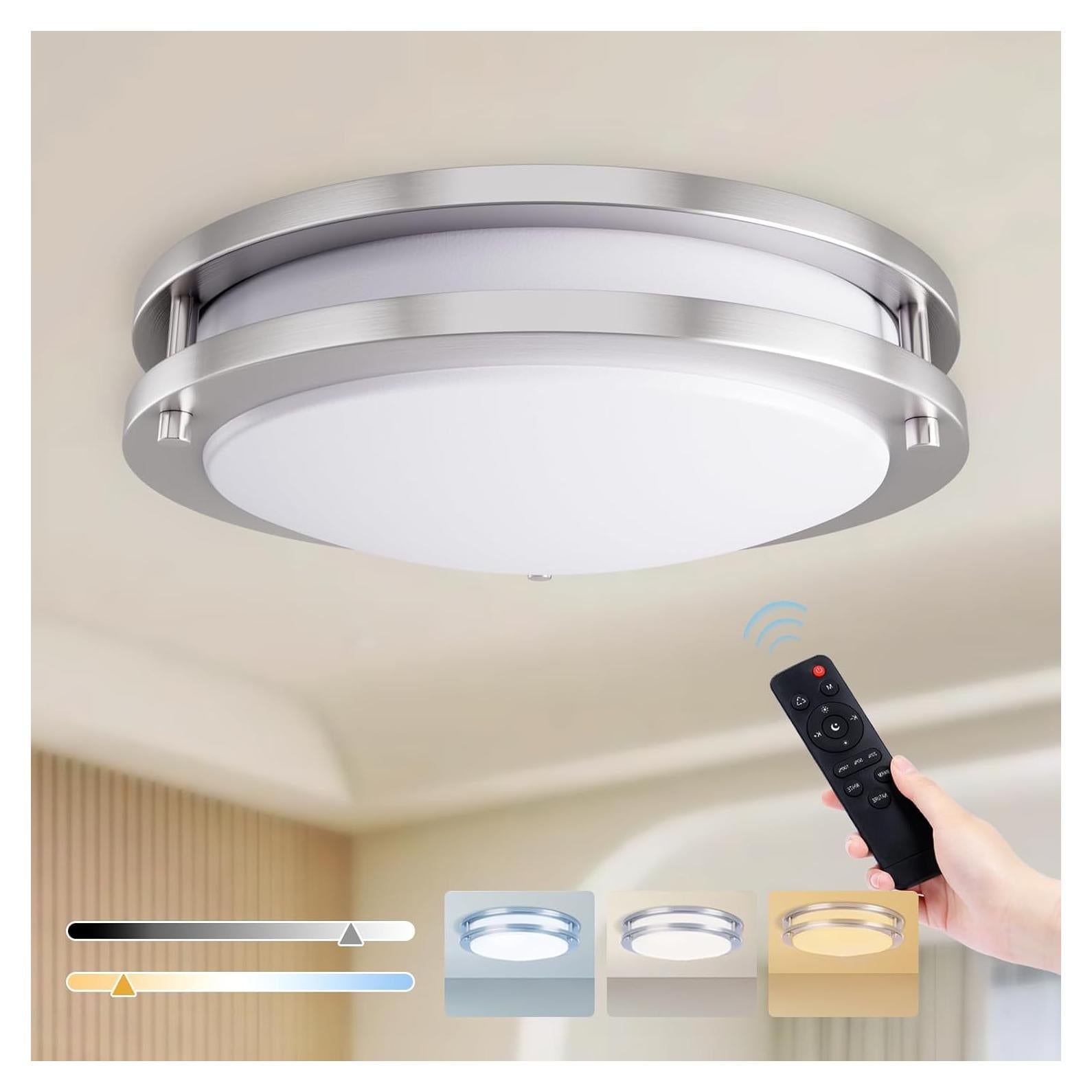 Luz de Techo LED Kalium 33 cm con Control Remoto 24W Ajustable