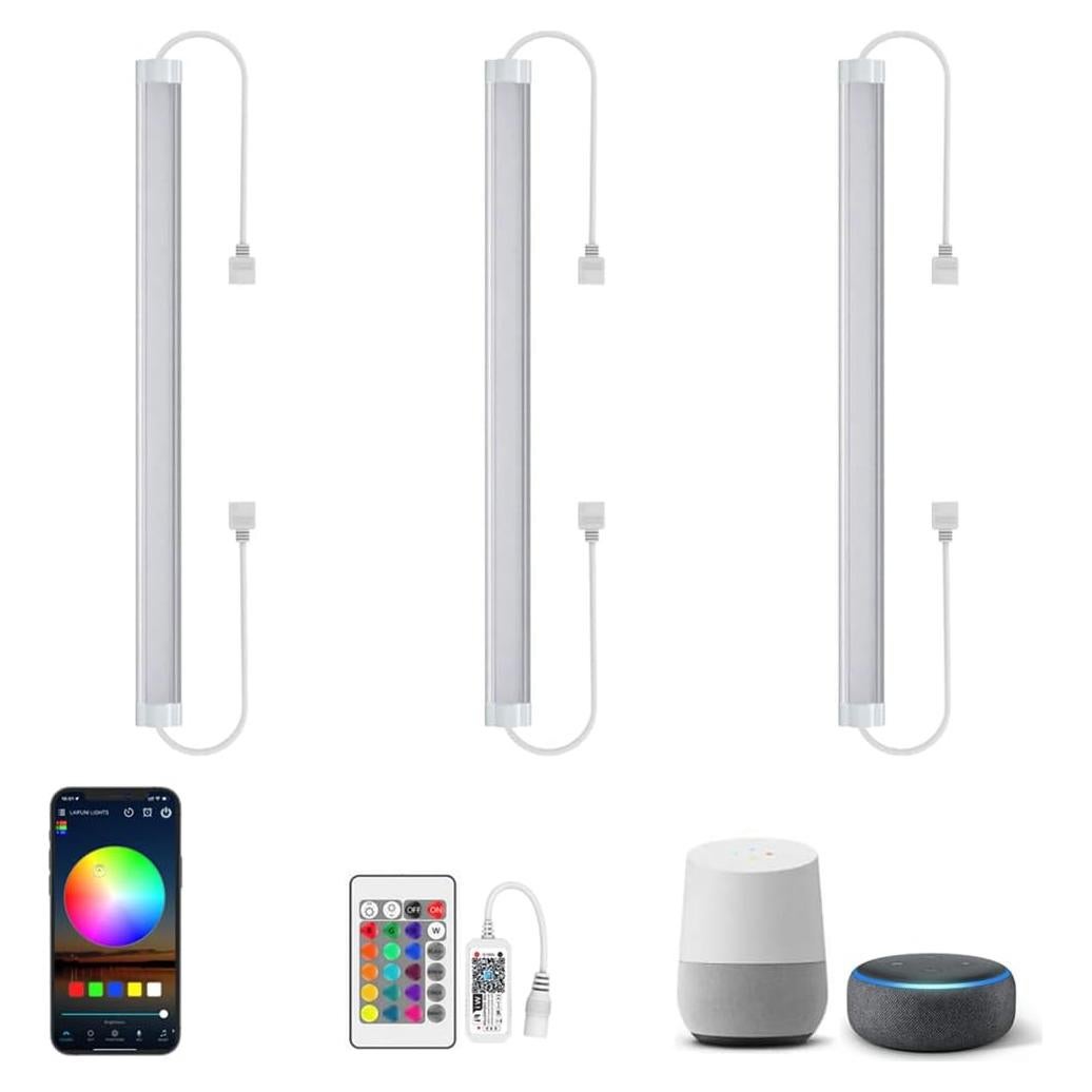 Barra de Luz LED RGB Bajo Gabinete LAIFUNI 30.48cm - Paquete de 3