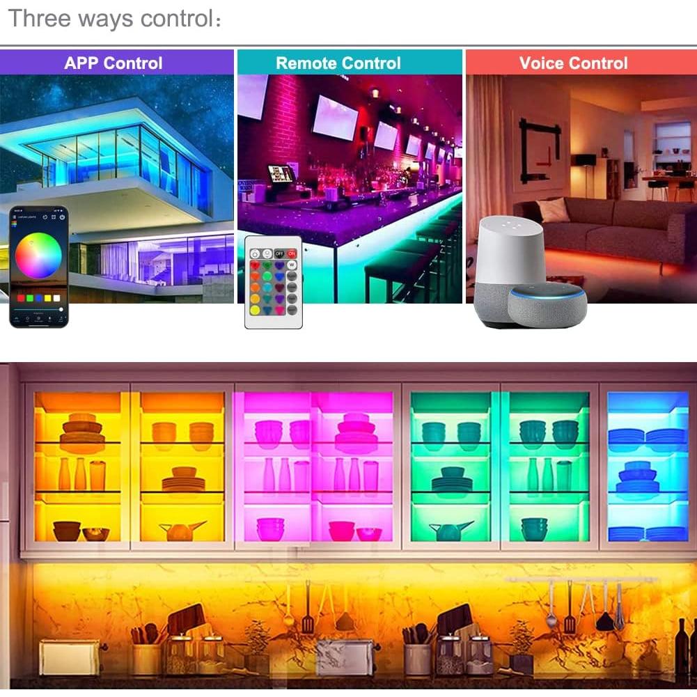 Barra de Luz LED RGB Bajo Gabinete LAIFUNI 30.48cm - Paquete de 3