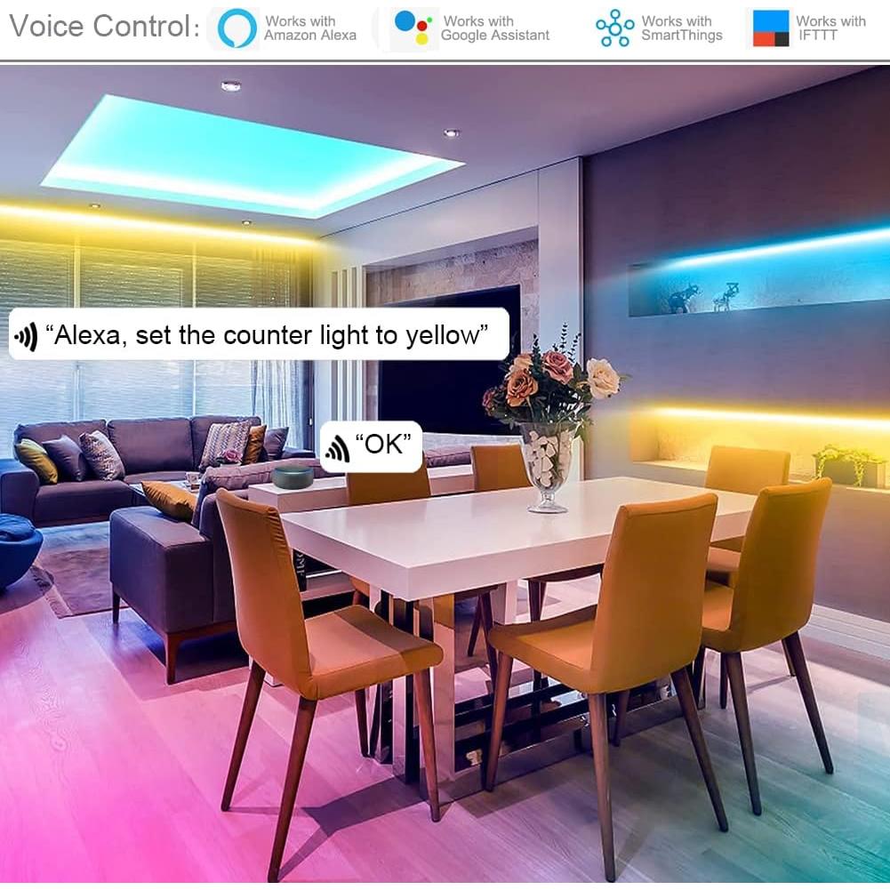 Barra de Luz LED RGB Bajo Gabinete LAIFUNI 30.48cm - Paquete de 3