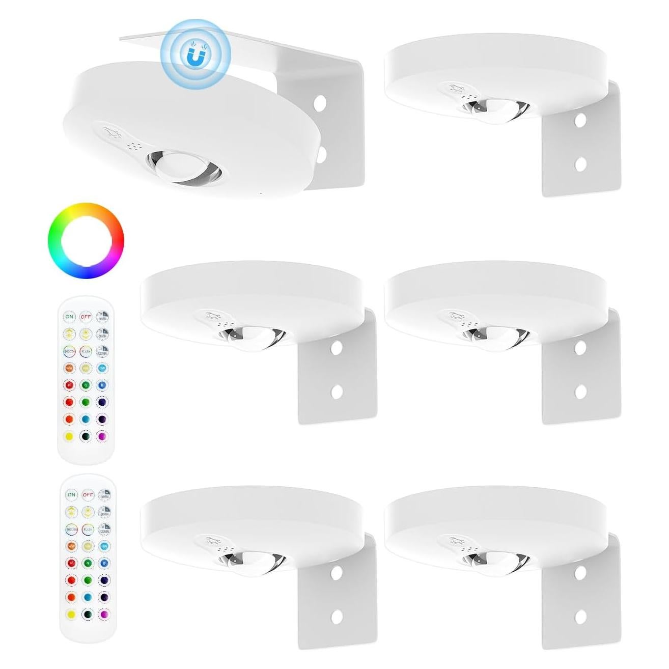 Luces Puck Recargables Aokpsrt 6PCS RGB 1500mAh para Cuadros