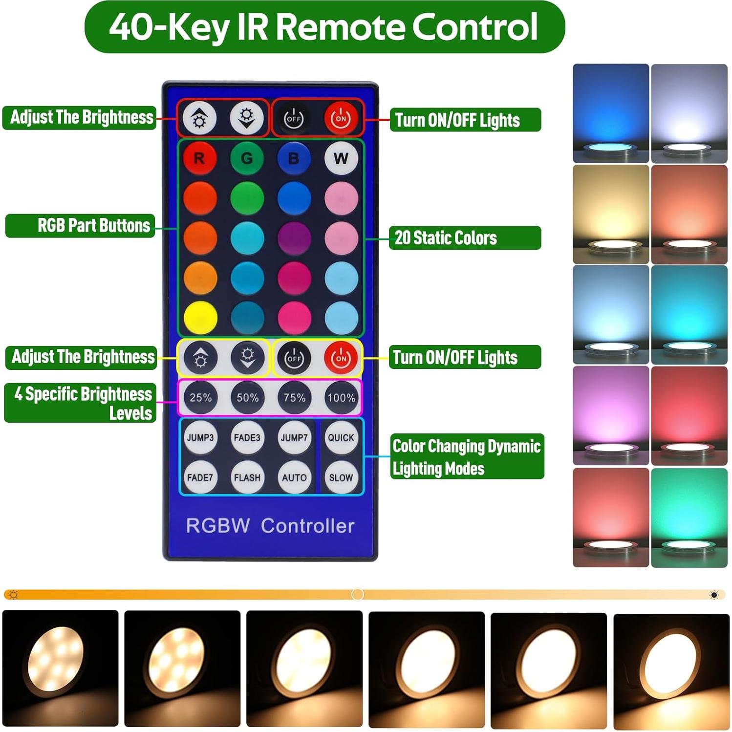 Kit de Iluminación LED RGB+Blanco Diurno AXMVEZ 14 Luces