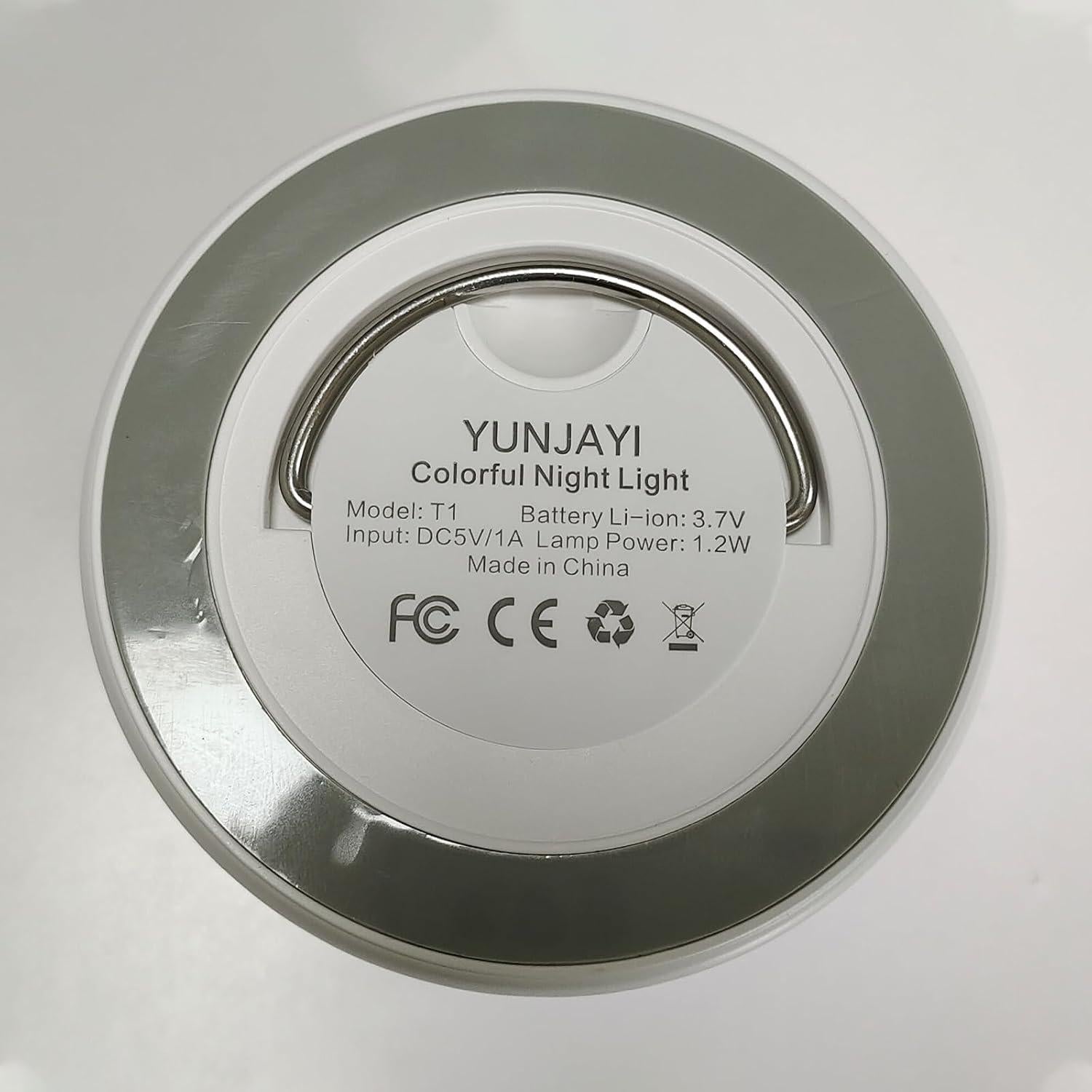 Luz Nocturna Táctil YUNJAYI 256 Colores RGB Recargable 2200mAh