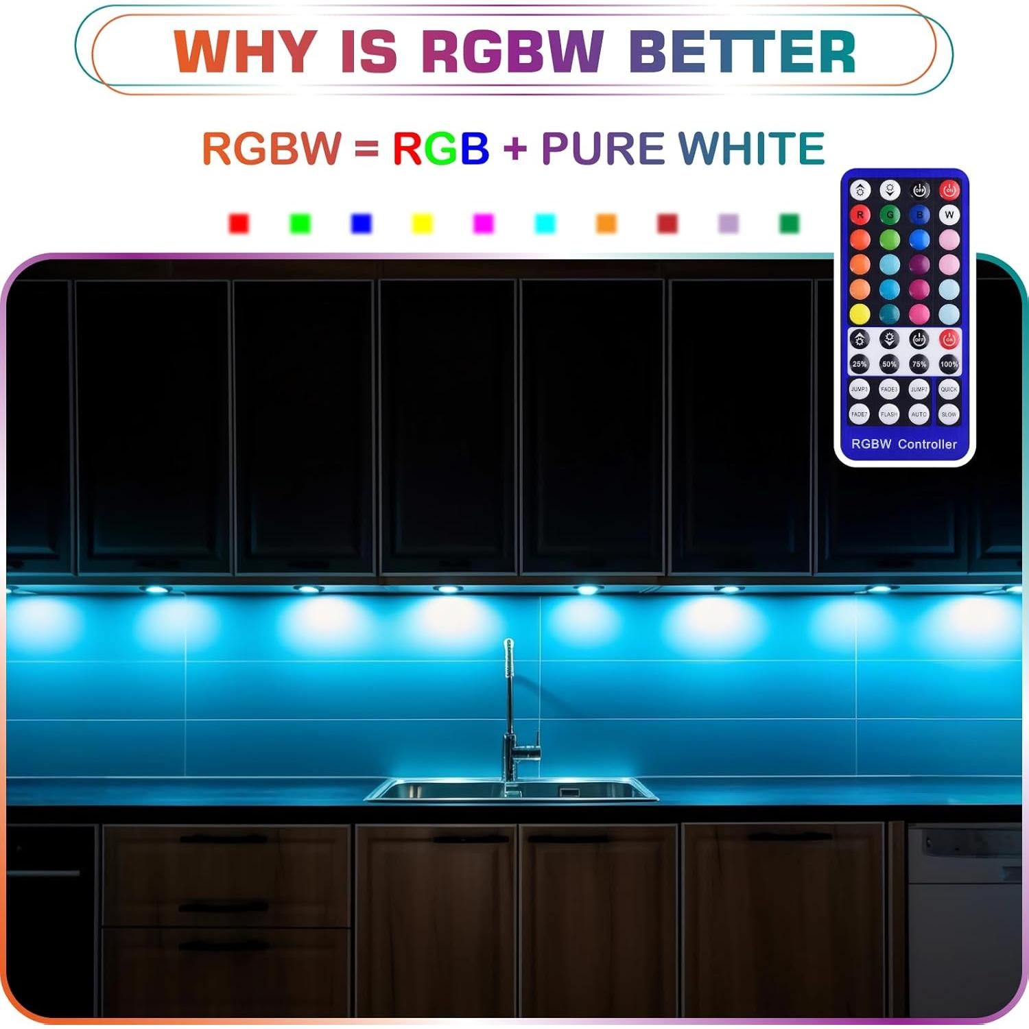 Kit de 10 Luces LED RGBWW Lvyinyin para Decoración