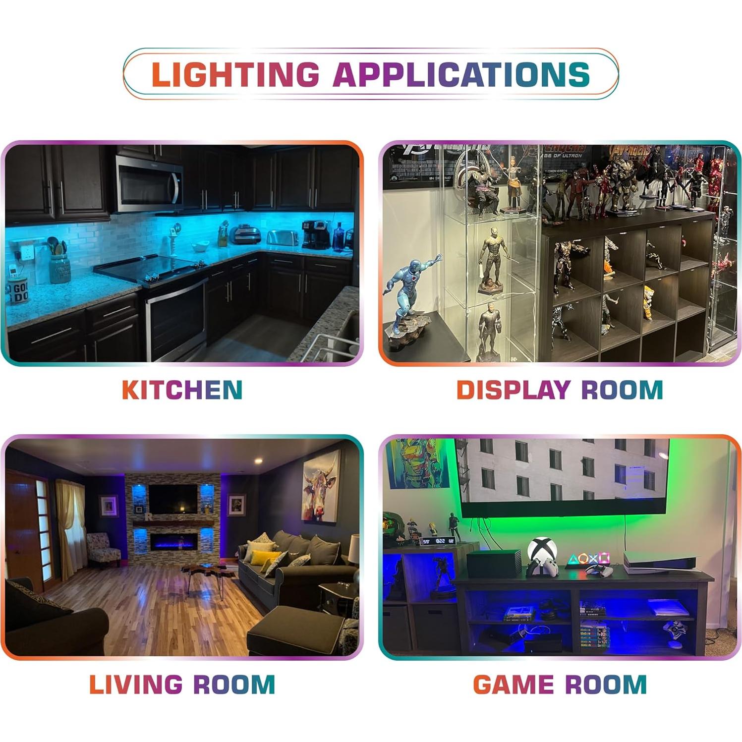 Kit de 10 Luces LED RGBWW Lvyinyin para Decoración