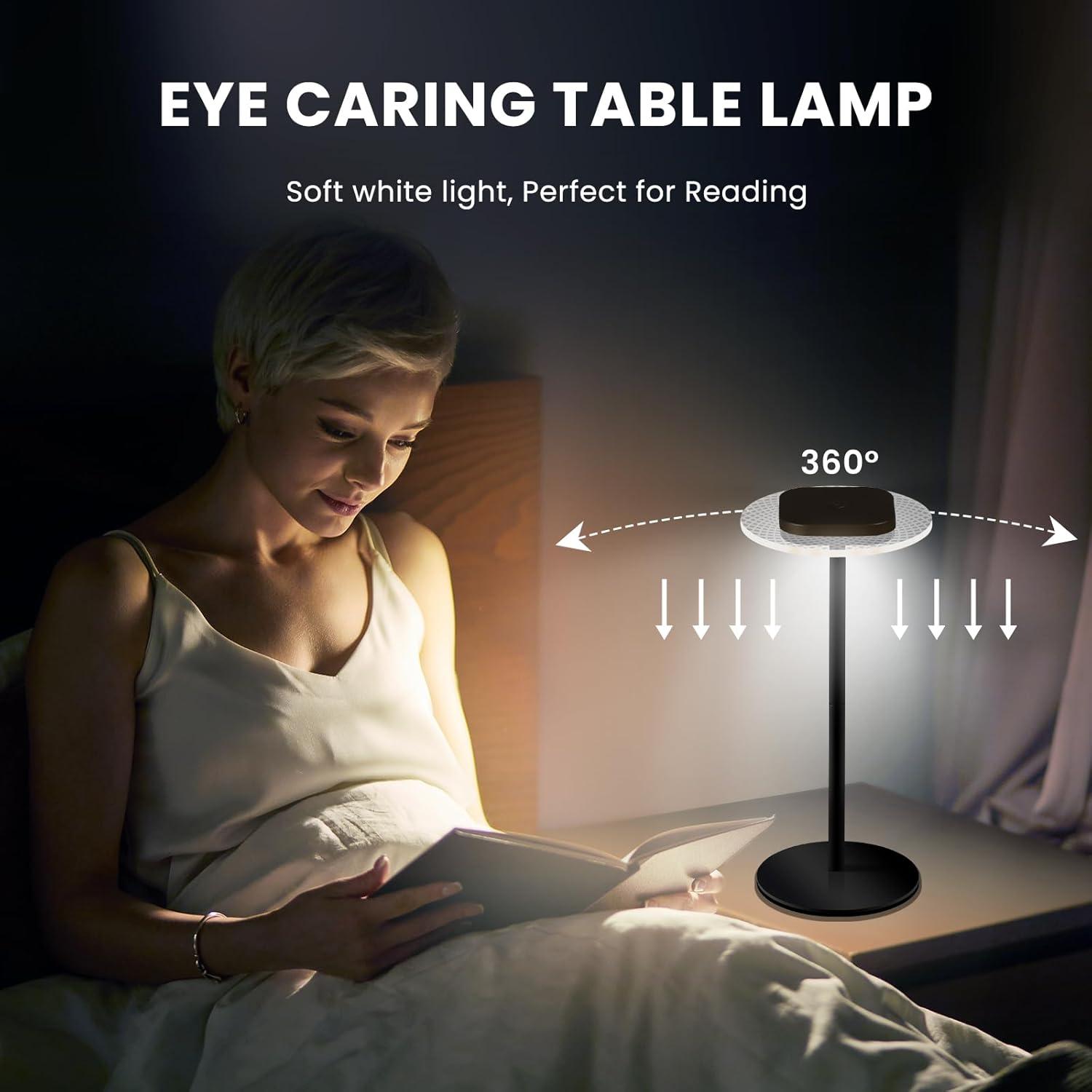 Lámpara de Mesa LED Inalámbrica LOFTEK - Carga USB RGB 4 Modos