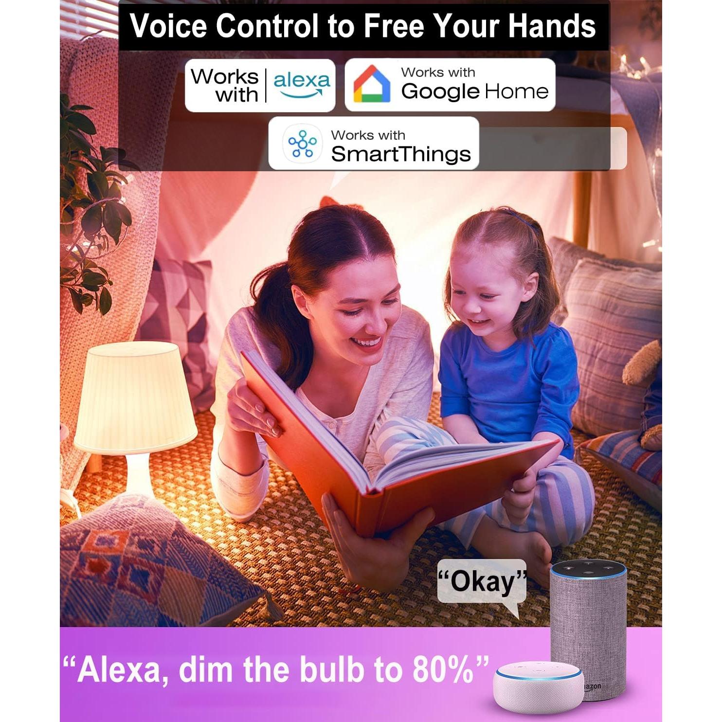 Bombilla LED Inteligente Vinaco A19 9W RGB E26 WiFi Alexa