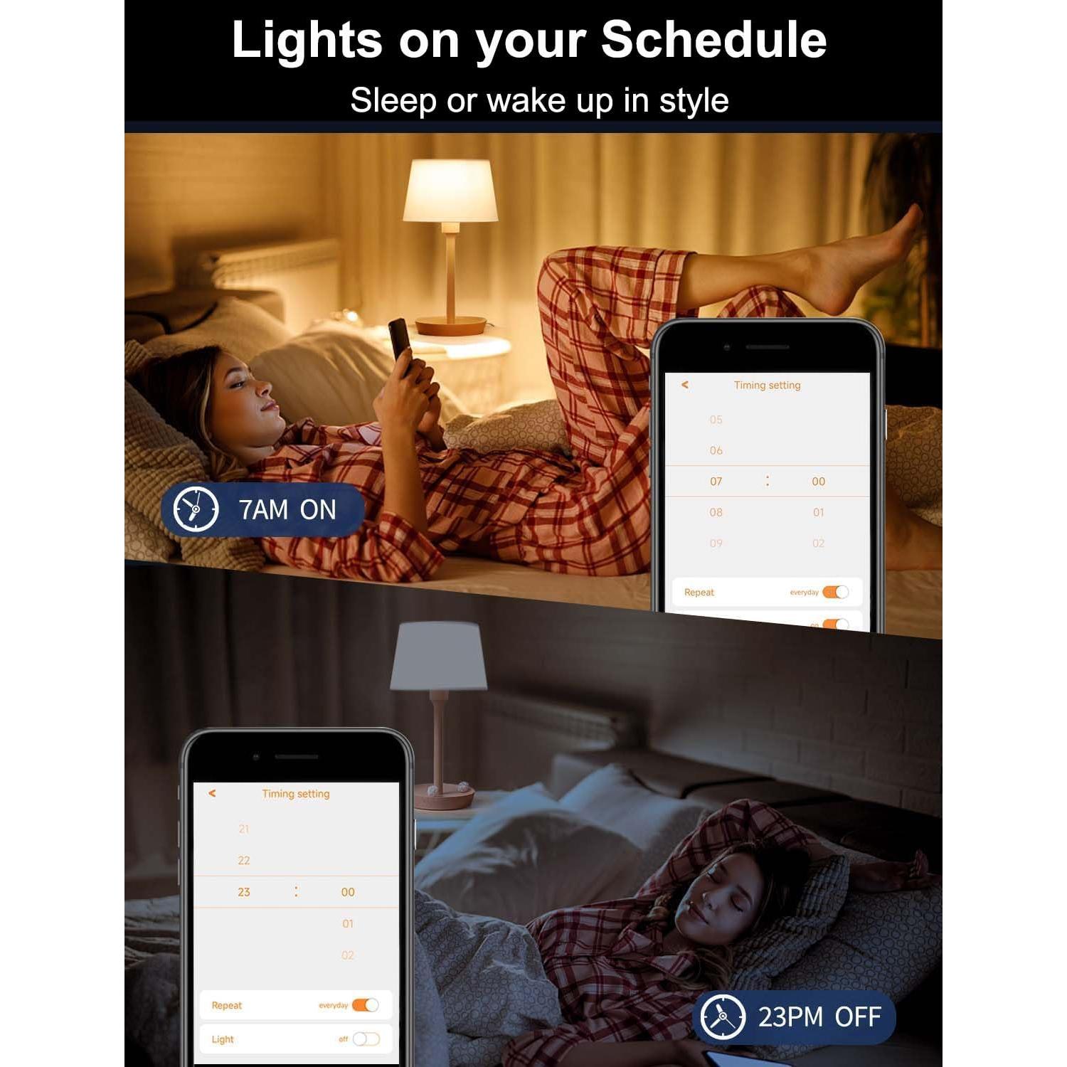 Bombilla LED Inteligente Vinaco A19 9W RGB E26 WiFi Alexa