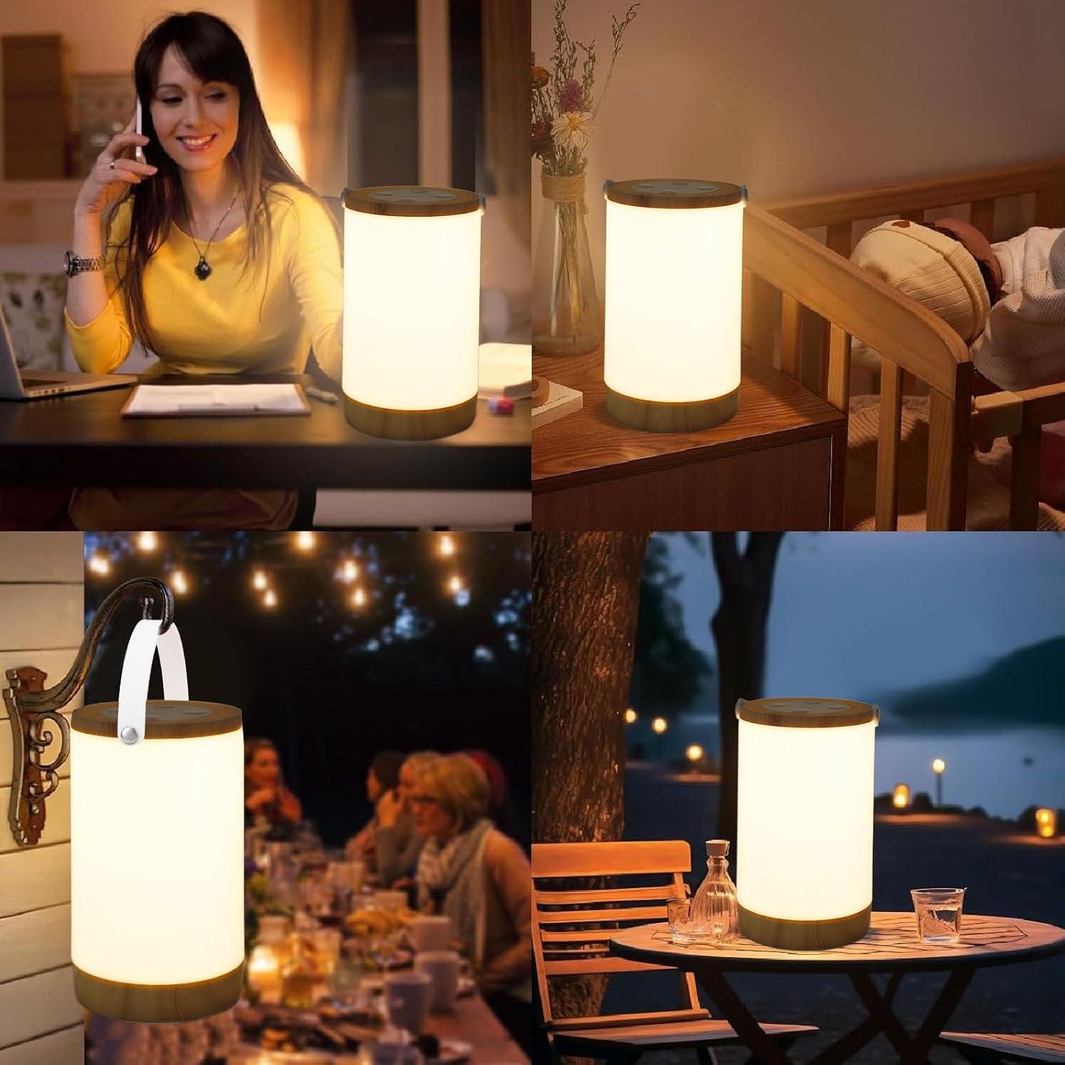 Lámpara de Mesa LED Inalámbrica RGB Táctil Cargable USB