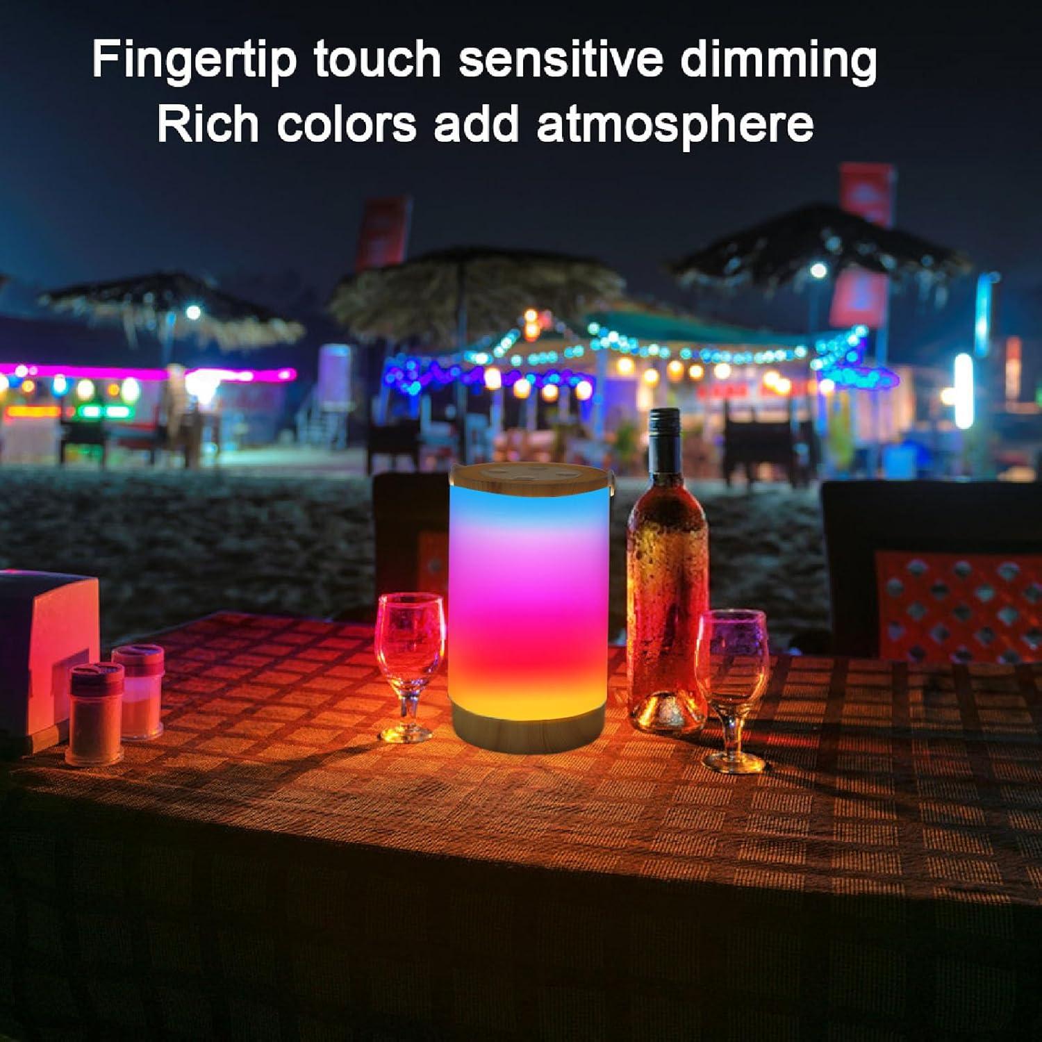 Lámpara de Mesa LED Inalámbrica RGB Táctil Cargable USB