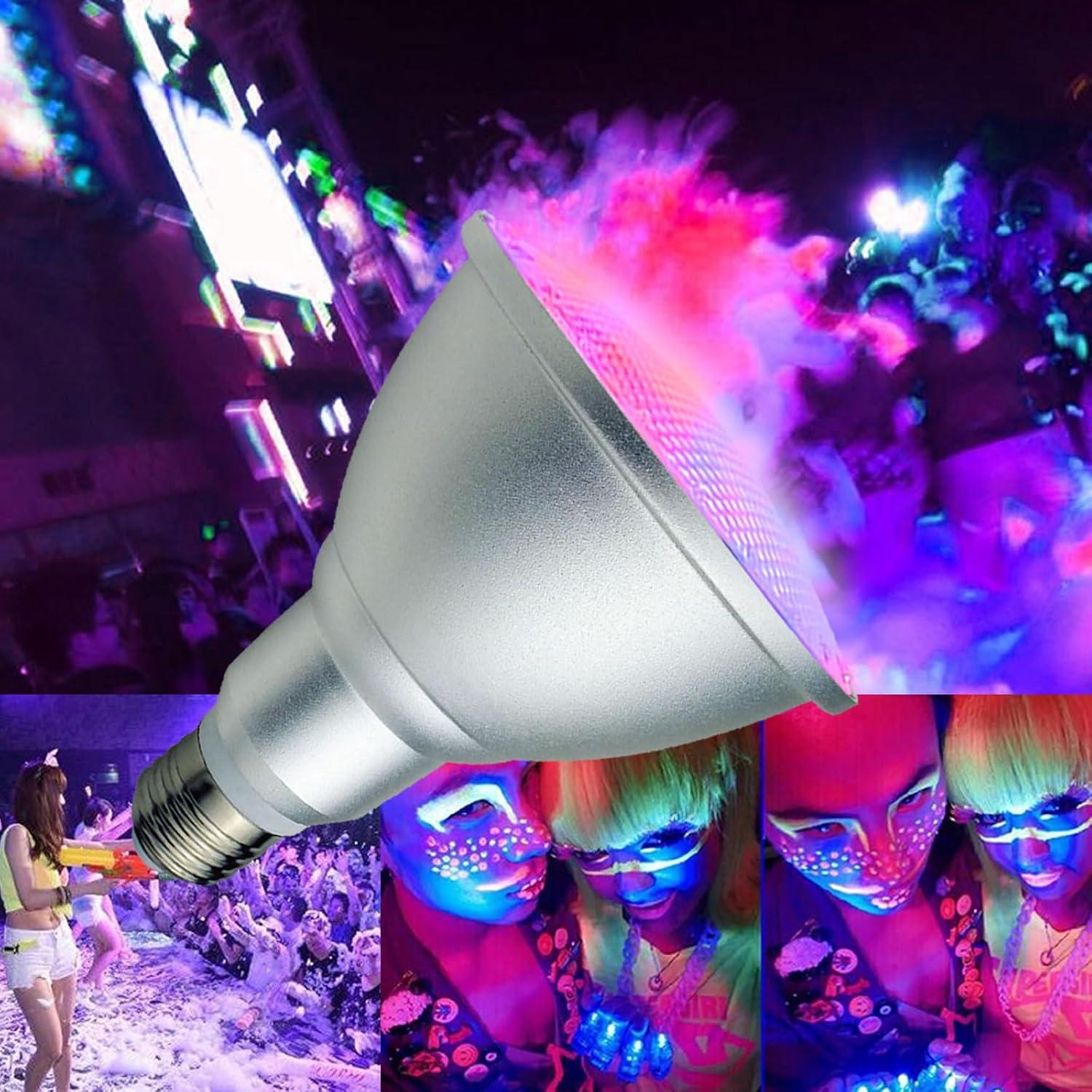 2Pack Bombilla LED PAR30 Changgong 30W RGB+Blanco Cálido 3000K