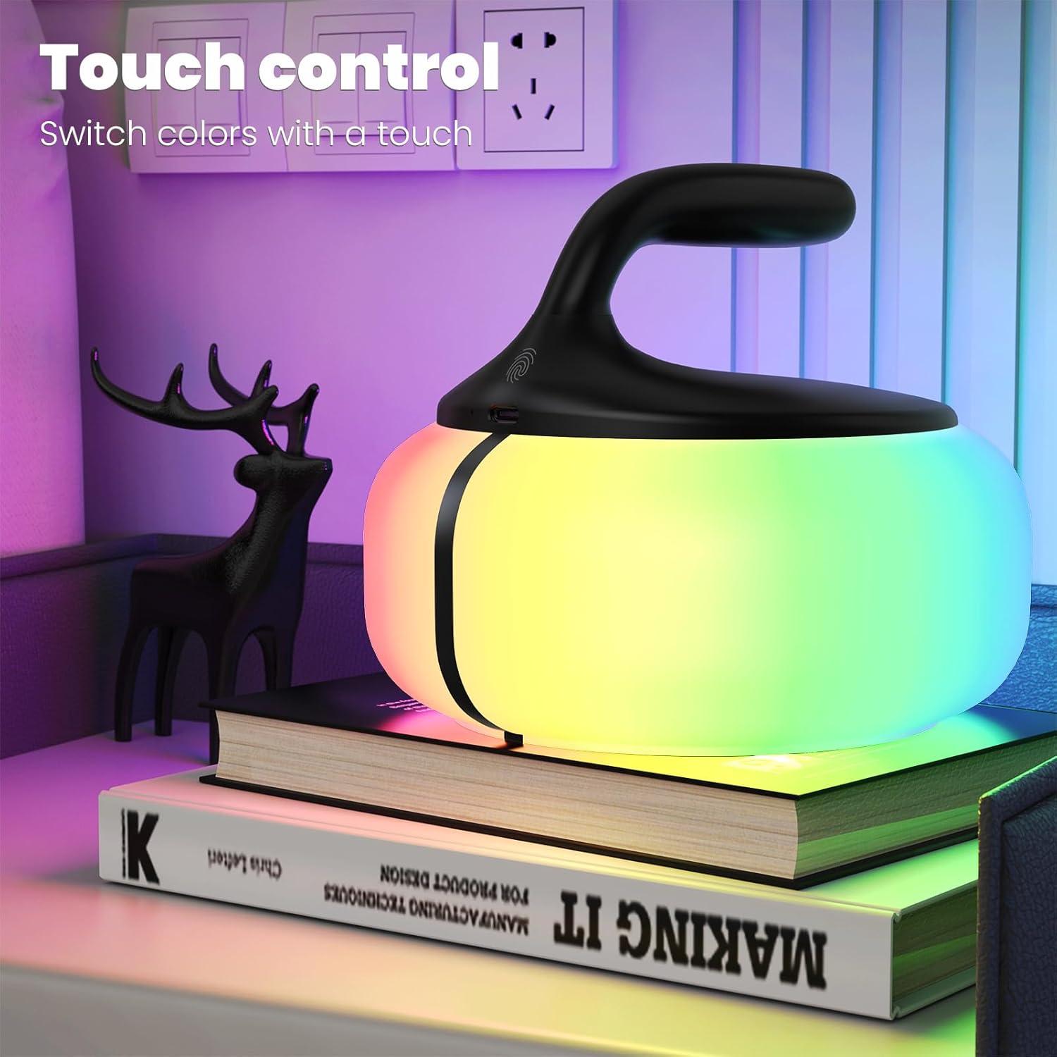 Lámpara de Mesa COZOO RGB Recargable 6000mAh Luz Nocturna