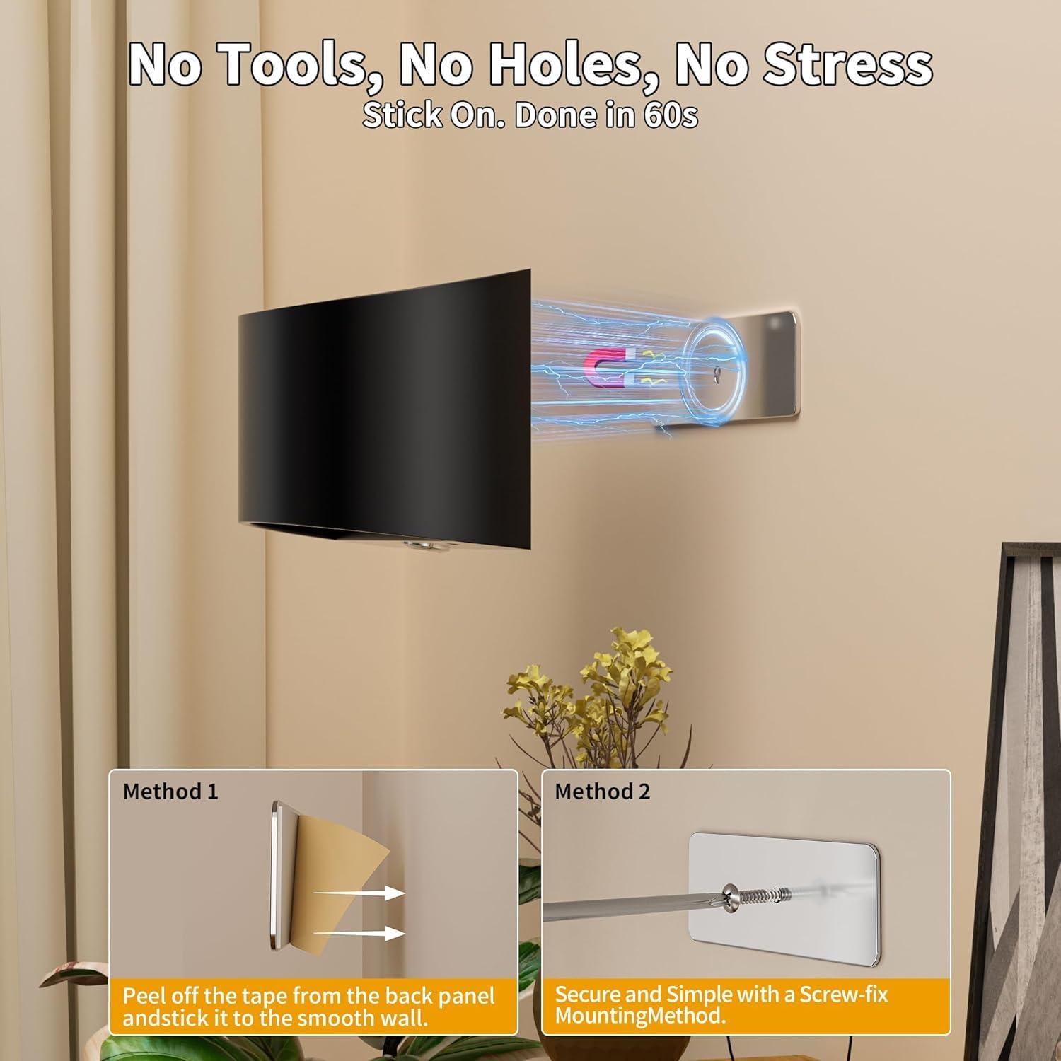 Aplique de Pared LED Inalámbrico CAMCLIM 16 Colores RGB Recargable