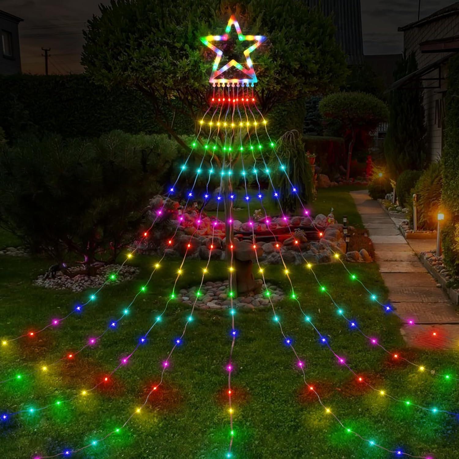 Luces de Navidad FUNIAO 320 LEDs RGB 5m con Control Remoto