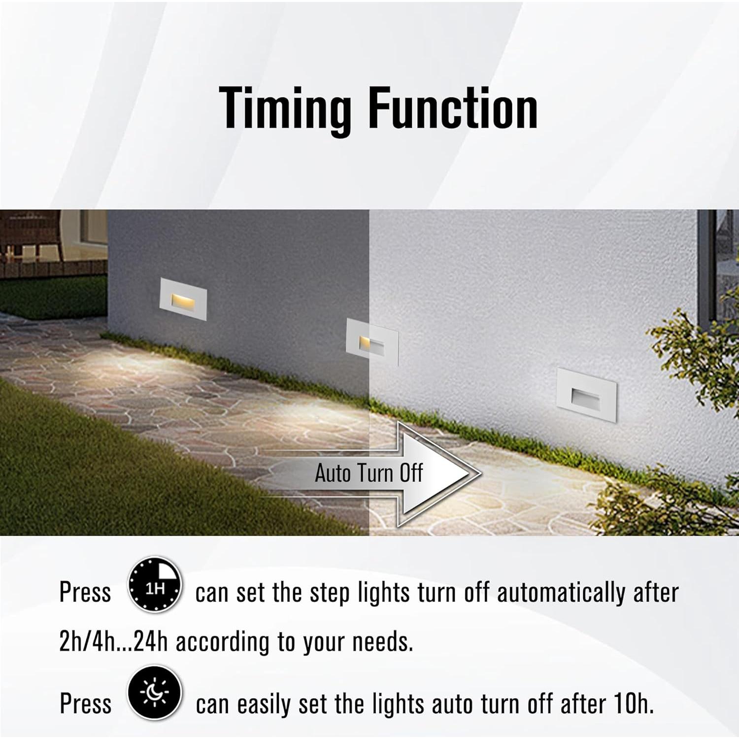 Paquete de 12 luces de escalera LED RGB TUMUPSM 12V 4W