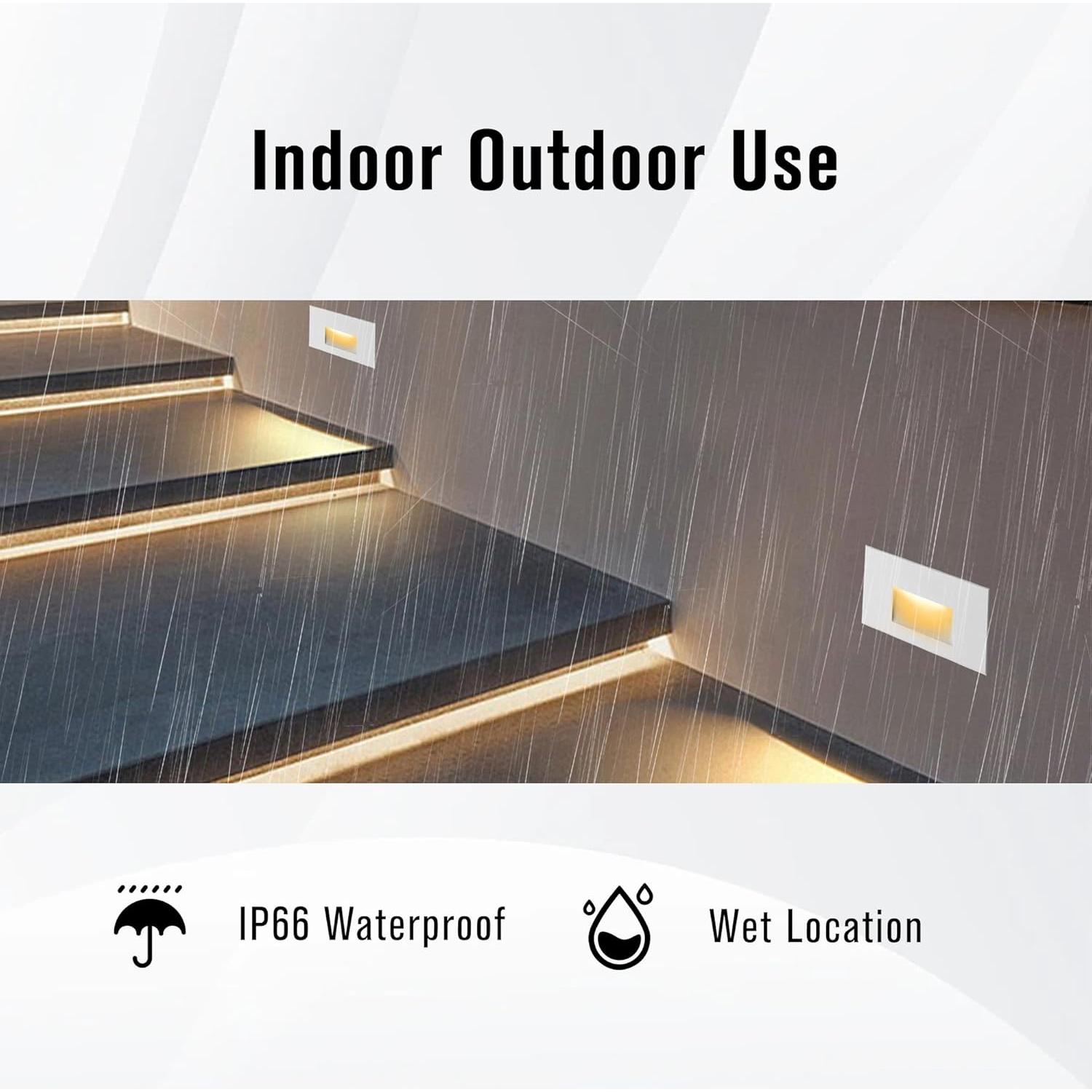 Paquete de 12 luces de escalera LED RGB TUMUPSM 12V 4W