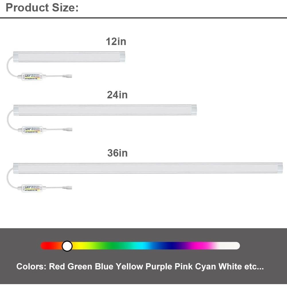 Barra de Luz LED Regulable LAIFUNI 61cm RGB con Control Remoto