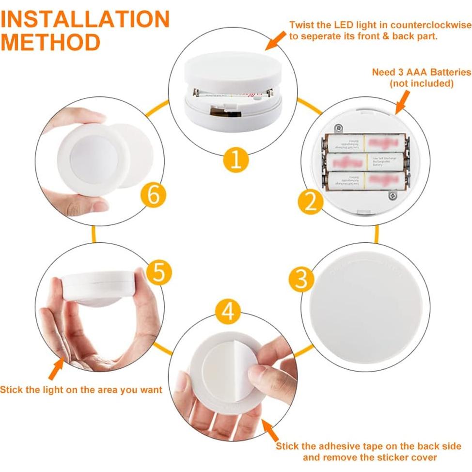 Luces LED disco SIXDEFLY 3 unidades RGB control remoto