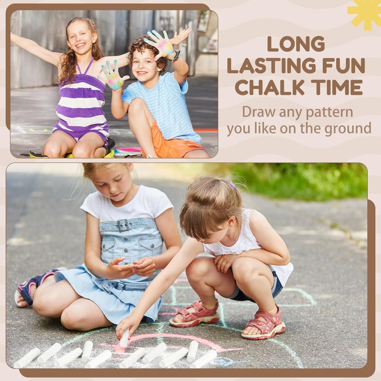 Tiza de Acera Jumbo Fulmoon 40 Pcs No Tóxica Lavable