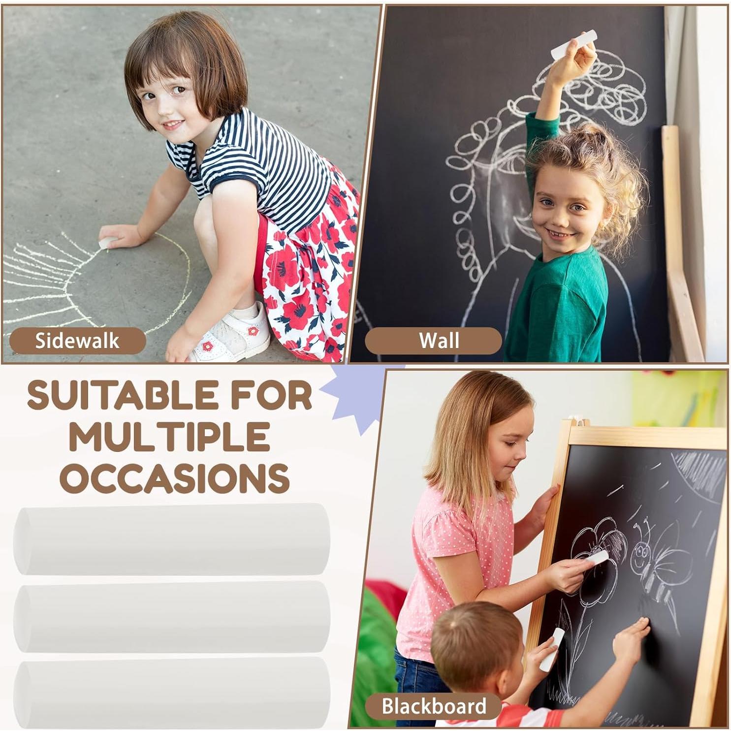 Tiza de Acera Jumbo Fulmoon 40 Pcs No Tóxica Lavable