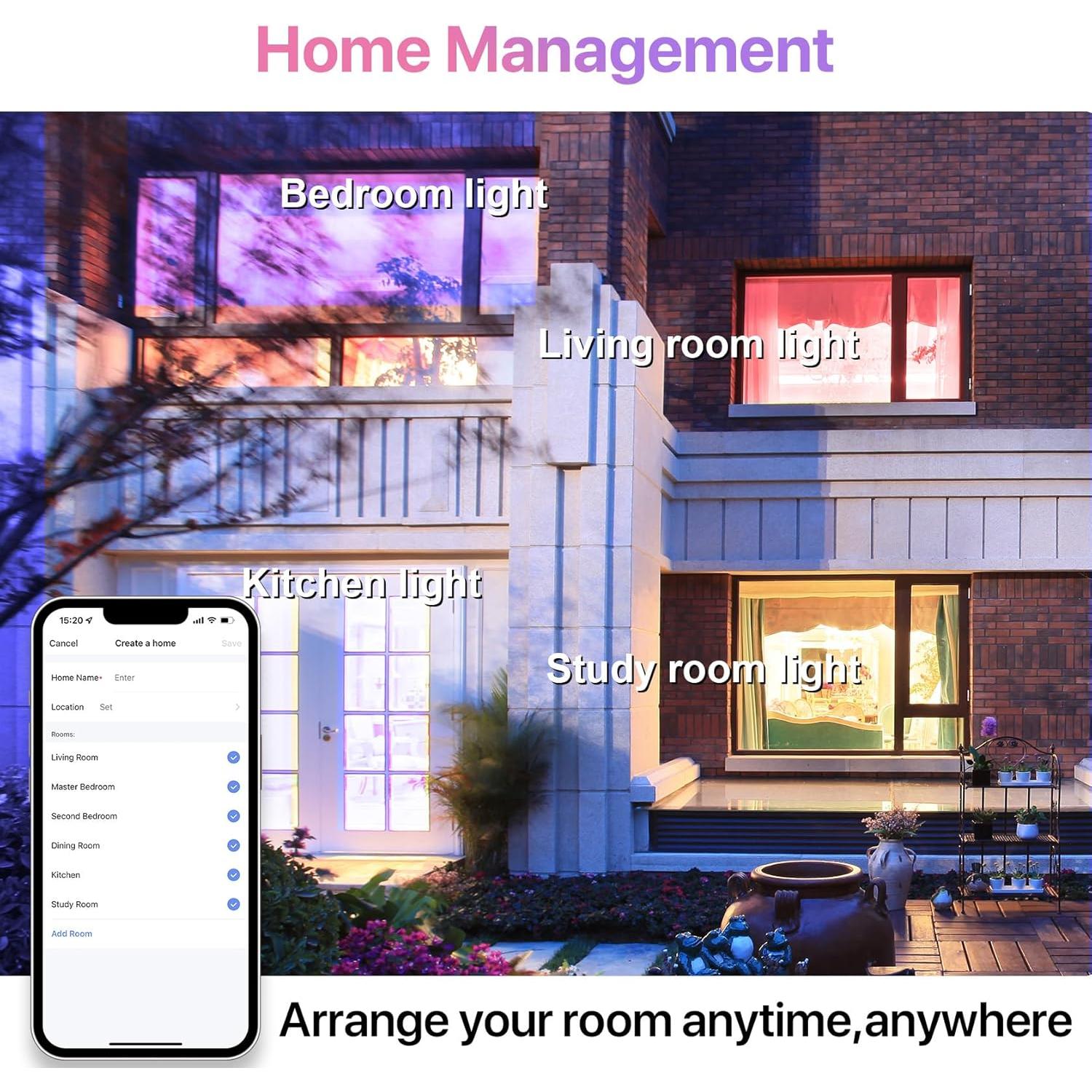 Bombilla Inteligente ORALUCE A19 E26 LED 9W Multicolor 900 Lúmenes