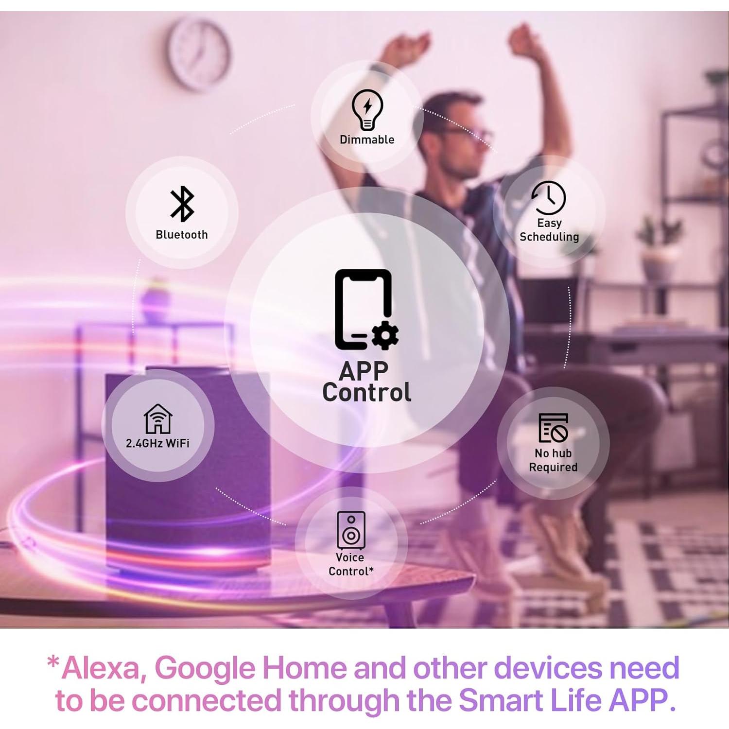 Bombilla Inteligente ORALUCE A19 E26 LED 9W Multicolor 900 Lúmenes